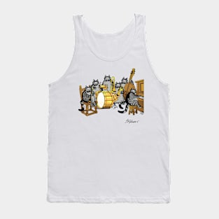 B kliban cat band  guitar Tank Top